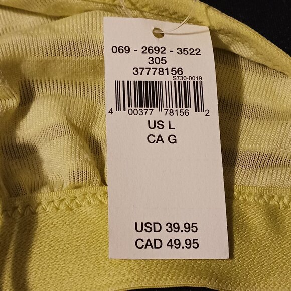 NEW Aerie Velvet Stripe Triangle‎ Bralette/Bra Batalia Green Size L - Picture 8 of 10